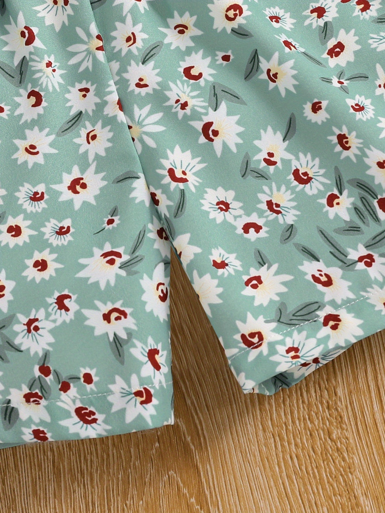 Girls 2pcs Round Neck Sleeveless Tank Top & Elastic Waist Shorts With Belt Floral Love Print Casual Kids Clothes Summer